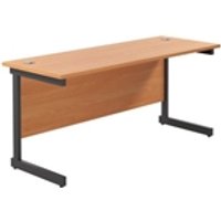 1600x600 Single Upright Rectangular Desk Beech