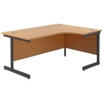 1800X1200 Single Upright Right Hand Radial Desk Nova Oak