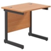 800x600 Single Upright Rectangular Desk Beech