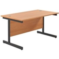 1200x800 Single Upright Rectangular Desk Beech