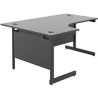 1600X1200 Single Upright Left Hand Radial Desk