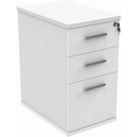 Desk High Office Storage Unit | 600 Deep | Arctic White - Core