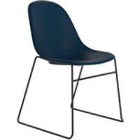 Lizzie Skid Chair in Blue Finish, Blue