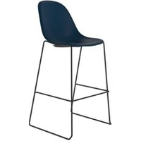 Lizzie High Stool in Blue Finish, Blue