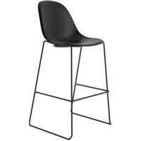 Lizzie High Stool in Black Finish, Black