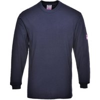 Portwest Flame Resistant Anti-Static Long Sleeve T-Shirt 5XL Navy