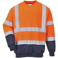 Portwest Hi Vis Contrast Sweatshirt XL OrangeNavy POW25023