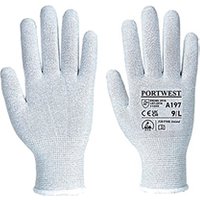 Portwest Anti-Static Shell Glove 1 Pair Grey XL (Pack of 12) A197GRRXL