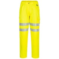Portwest Eco Hi Vis Work Trousers 30 Yellow POW36639