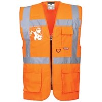 Portwest Berlin Hi Vis Executive Vest 4XL Orange (Pack of 10)