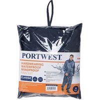 Portwest Essentials Rainsuit 2 Piece Suit 5XL Navy POW38674