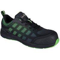 Portwest Composite Textile Trainer S1PS FO SR 44 BlkGreen POW32266