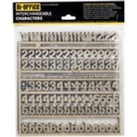 Bi-Office Changeable Letter Boards Characters 19mm Gold Pack of 264