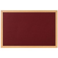 Earth Prime Felt Noticeboard 120x90cm Burgundy Oak MDF Frame FB1433233