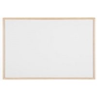 Bi-Office Non Magnetic Melamine Whiteboard Pine Wood Frame 900x600mm -