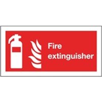 Safety Sign Fire Extinguisher Symbol 100x200mm Self Adhesive