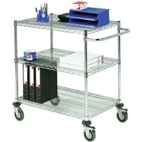 VFM Mobile Trolley 3-Tier Chrome 373000 SBY19678