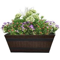 Fixtures Barrel Design Brown Trough 50.8cm x 25.4cm x 19cm