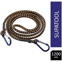 SupaTool Bungee Cord with Carabiner Hooks 1200mm x 8mm NWT7764