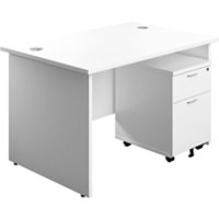 1200X800 Panel Rectangular Desk + 2 Drawer Ped