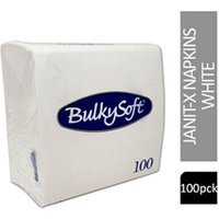 Bulky Soft Napkins White 100 2Ply 40cm x 40cm NWT196
