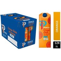 Princes 100 Pure Orange Juice 12 x 1L Tetra Pack NWT7338