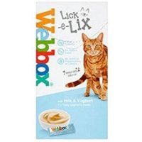 Webbox Lick-e-Lix Cat Treats Milk & Yoghurt 7 Sachets NWT5678