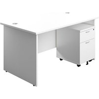 1400X800 Panel Rectangular Desk + 2 Drawer Ped