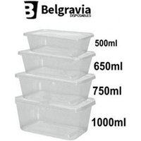Belgravia Microwave Food Containers & Lids 500ml 50 Units NWT2276