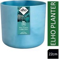 Elho ATLANTIC BLUE Round INDOOR Planter 22cm