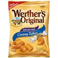 Werthers SUGAR FREE Creamy Toffee Wrapped 80g - PACK 18 NWT2840P