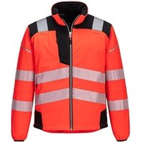 Portwest PW3 Hi Vis Softshell 3L L RedBlk POW39097