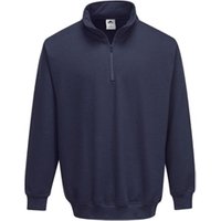 Portwest Sorrento Zip Neck Sweatshirt M Navy POW27680