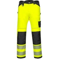 Portwest PW3 Hi Vis Work Trousers 40 YellowBlk POW30415