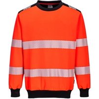 Portwest PW3 Hi Vis Sweatshirt 3XL RedBlk POW38997