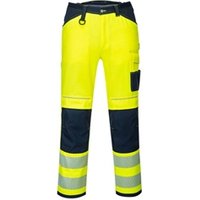 Portwest PW3 Hi Vis Work Trousers 32 YellowNavy Short POW31291