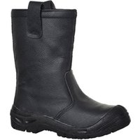 Portwest Steel Leather Rigger Boot S3 SR 42 Blk POW22098