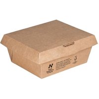 Notpla Clip & Close Food Boxes 800ml - Kraft (260 Pack)