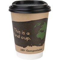 Fiesta Compostable Coffee Cup Lids 340ml / 12oz (1000 Pack)