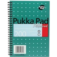 Pukka Pads A5 Notepad 5mm Squared 200 Perforated Pages Green Pack of 3 (JM021SQ)