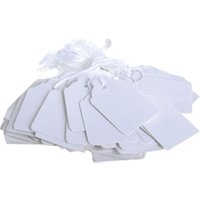 Strung Ticket 30x21mm White 1000 Pack KF01617 KF01617
