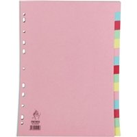 A4 Manilla Divider 15-PART Pink - Subject Dividers - Tabbed Dividers