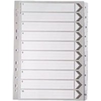 White A4 1-10 Mylar Index Dividers - Numbered Dividers - A4 Dividers