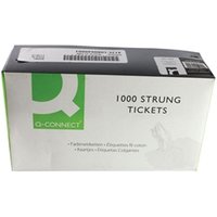 Strung Ticket 70x44mm White 1000 Pack KF01622 KF01622