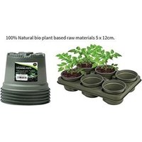 Garland Biodegradable Growing Pots Pack 5, 12cm NWT6636