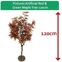 Fixtures Artificial Red & Green Maple Tree 120cm NWT6590