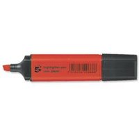 Highlighter Chisel Tip 1-5mm Line Red Pack of 12 296298 FS296298