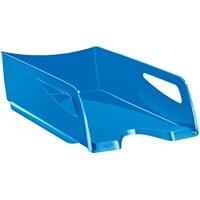 Cep Maxi Gloss Letter Tray Blue - Desk Organisers - Letter Trays