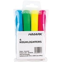 Hi-Glo Highlighters Assorted PK4 - Highlighters - Pocket Highlighters