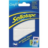 Sellotape 56 Sticky Perm 12X25 Fixer - Double Sided Pads - Mounting Pads